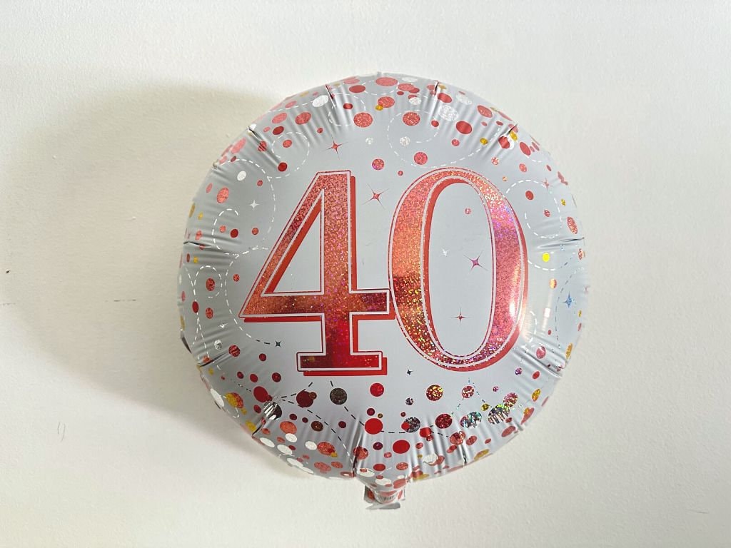 40th Birthday Balloons, Happy 40th Birthday Balloon, Birthday Party Decor, Milestone Birthday Decorations, Rose Gold, Silver Party Decor