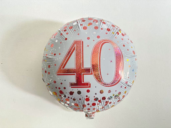 40th Birthday Balloon, Happy 40th Birthday Balloon, Birthday Party Decor, Milestone Birthday Decorations, Rose Gold, Silver Party Decor