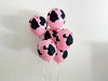 Pink Cow Spots Balloons Set of 6 | Farm Party Decor | Barnyard Party Props | Cow Party Decoration | Farm Birthday Party Decor