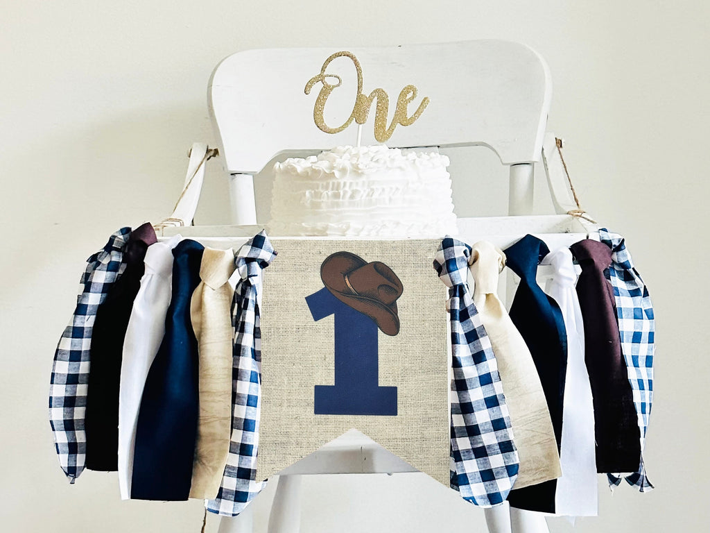 INNORU 'My 1st Rodeo' Banner – Gold Glitter Cowboy-Deko Für 1. Geburtstag