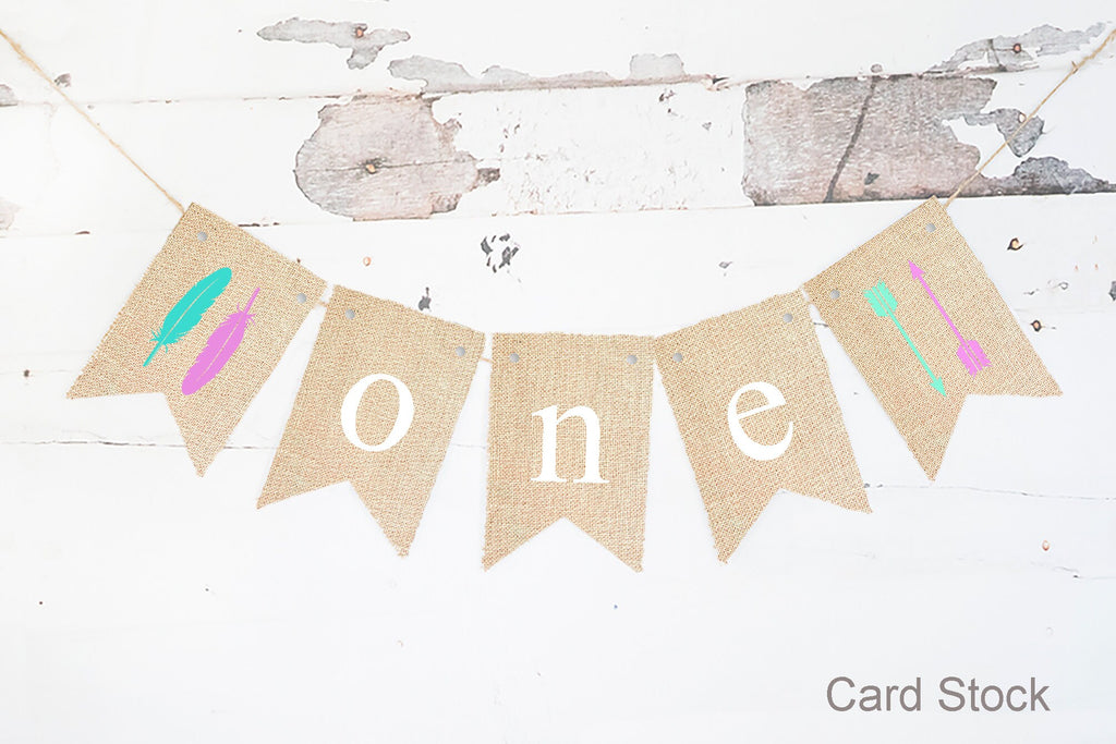 Feathers & Arrows One Banner, First Birthday Party Decor, Tribal First Birthday, 1st Birthday Party Decorations, Boho First Birthday PB901