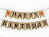 Butterfly Themed Birthday Party, Girl Power Party Decorations, Orange Butterfly Burlap Happy Birthday Banner, Garden Party Decoration, B1197
