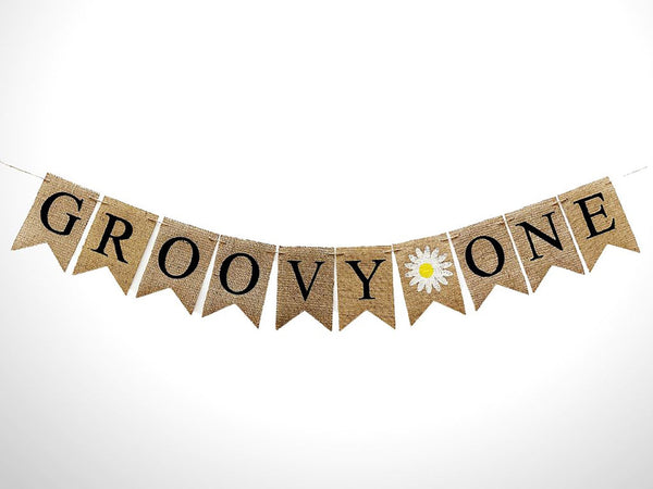 Groovy One Banner, Flower Power First Birthday Party Decor, Spring First Birthday Banner, Summer Party Decor, B1182