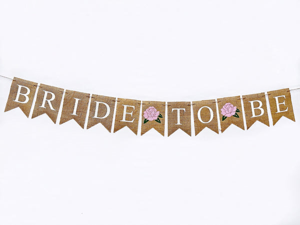 Bride to Be Banner for Bridal Shower or Bachelorette Party Decorations, Flower Wedding Decorations, Floral Bridal Shower B1173