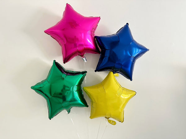 Bright Star Balloon Bouquet, Foil Star Balloon, Birthday Party Decorations, Bright Color Party Decorations, Star Party Decor COL443
