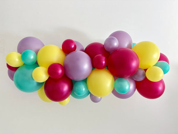 Bright Colored Balloon Garland, Balloon Party Kit, Summer Party Decorations, Bold Balloon Garland, Retro Party Decorations