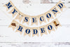 Western Second Birthday Party, Western Party Decor, My 2nd Rodeo Cardstock Banner, Cowboy Birthday Decoration, Rodeo Theme Party Sign P318