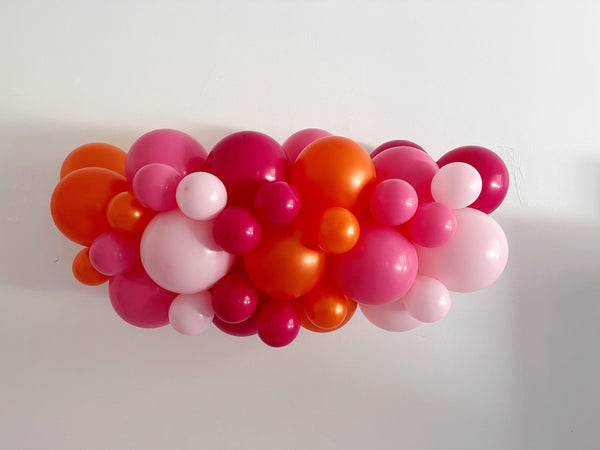Pink & Orange Balloons, Colorful Balloons, Balloon Party Kit, Pink Party Decorations, Bold Balloon Backdrop, COL470