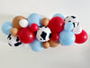 Moo I'm Two Party, Cow Party Balloon Garland, Baryard Balloon Garland, Farm Party Decorations, Cow Print and Red Balloon Backdrop COL455