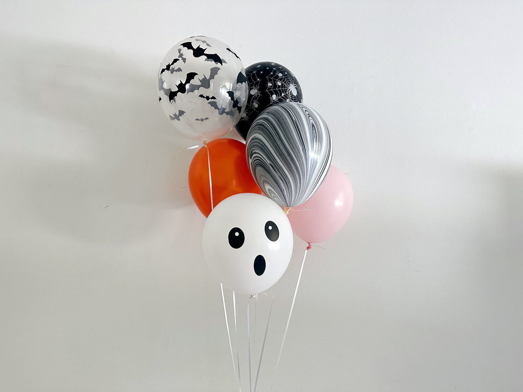 Halloween Balloon Bouquet, Halloween Balloons, Halloween Birthday Party Decorations, Balloon Bouquet Set of 6