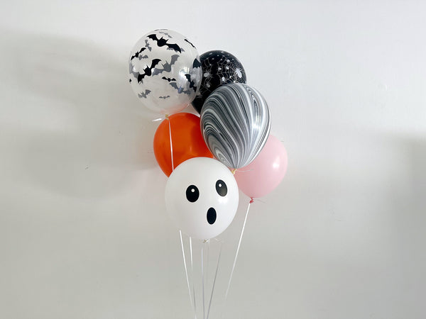 Halloween Balloon Bouquet, Halloween Balloons, Halloween Birthday Party Decorations, Balloon Bouquet Set of 6