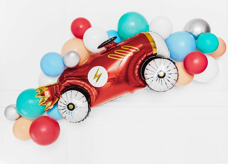 Red Race Car Party Balloon, Red Race Car Balloon, Racing Decorations, Race Car Birthday Foil Balloon, Racing Themed Decorations
