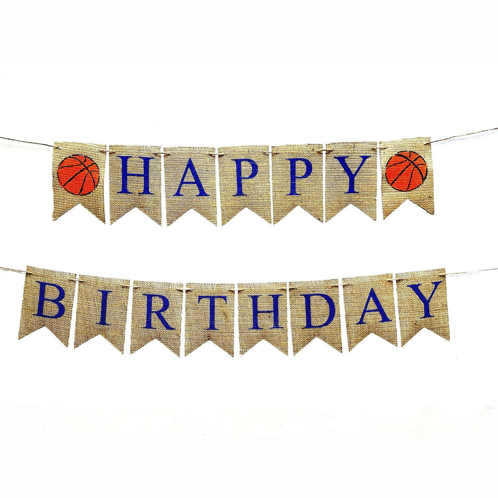 Basketball Birthday Party Decorations, Happy Birthday Banner, Basketball Birthday Banner, Basketball Banner B1250