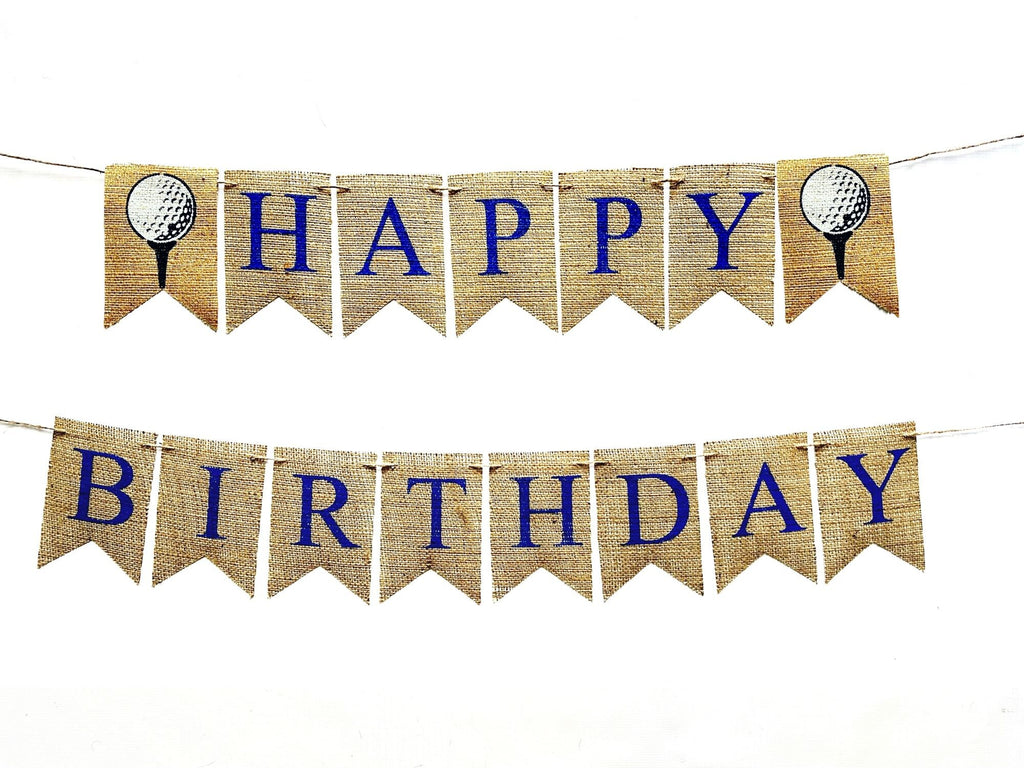 Golf Birthday Party Decorations, Happy Birthday Banner, Golf Birthday Banner, Golf Banner B1251