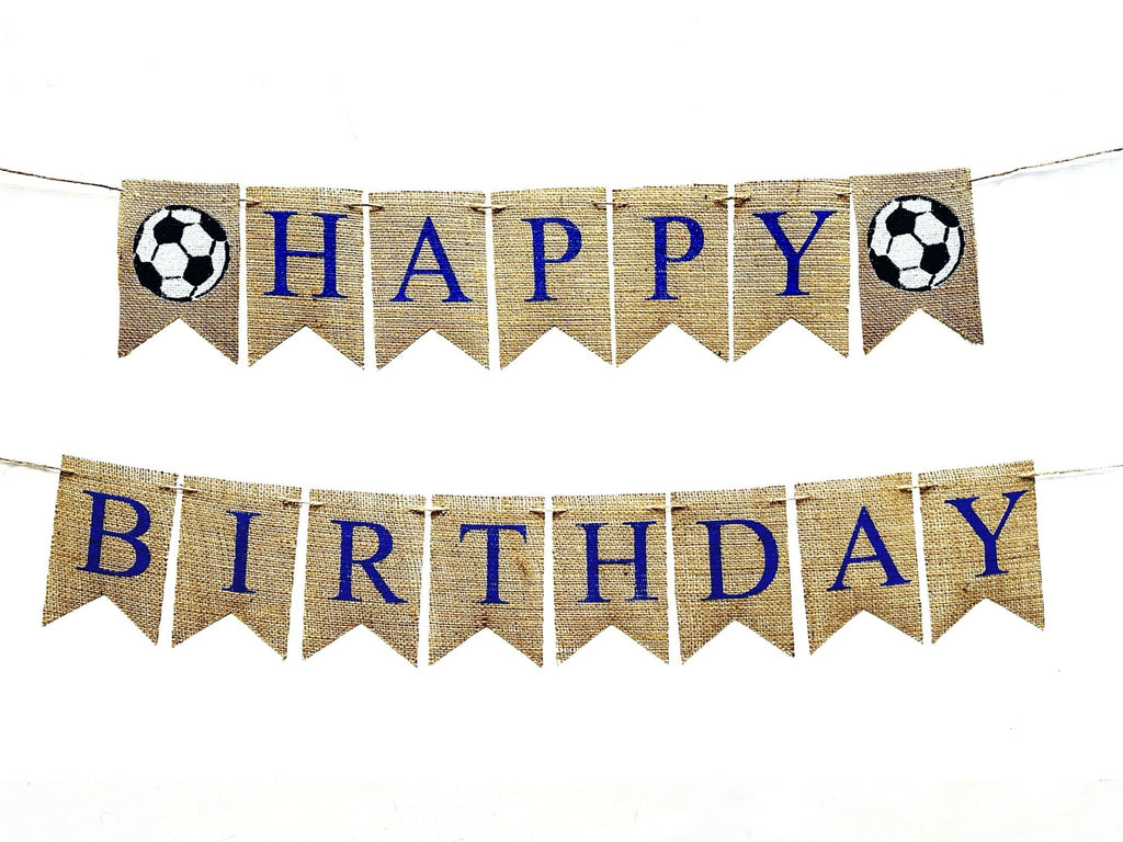 Soccer Birthday Party Decorations, Happy Birthday Banner, Soccer Birthday Banner, Soccer Banner B1253