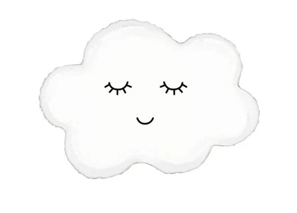 Smiling Cloud Balloon | Baby Shower Decor | Birthday Party Balloon | Smiling White Couch Shape Balloon