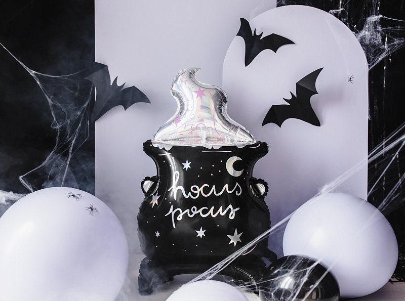 Hocus Pocus Cauldron Balloon, Halloween Balloon Decor, Haunted House Balloon, Halloween Party Decor, Spooky Witch Cauldron Halloween Decor