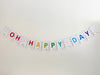 Oh Happy Day Banner | Birthday Party Banner | Celebration Banner | Confetti Birthday Party Decorations