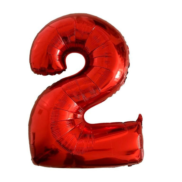 2nd Birthday Balloon, Number 2 Balloon, Red Jumbo 2 Balloon, 2 Fast Balloon, Red Number Balloon