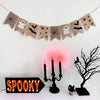 Ghost, Spiders, & Bats Burlap Banner, Halloween Party Decorations, Halloween Mantle Garland, Happy Halloween, Spooky Decor, B1281