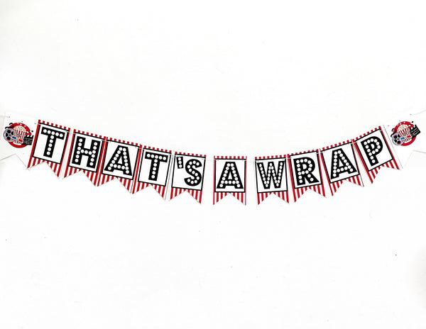 That's A Wrap Movie Banner, Movie Theater Stand Sign, Movie Night Decorations, Carnival Birthday Party, Concessions Sign P354