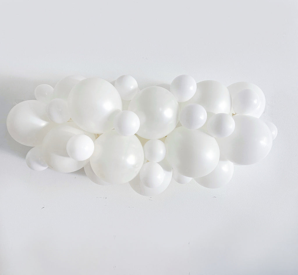 All White Balloon Garland – Swanky Party Box