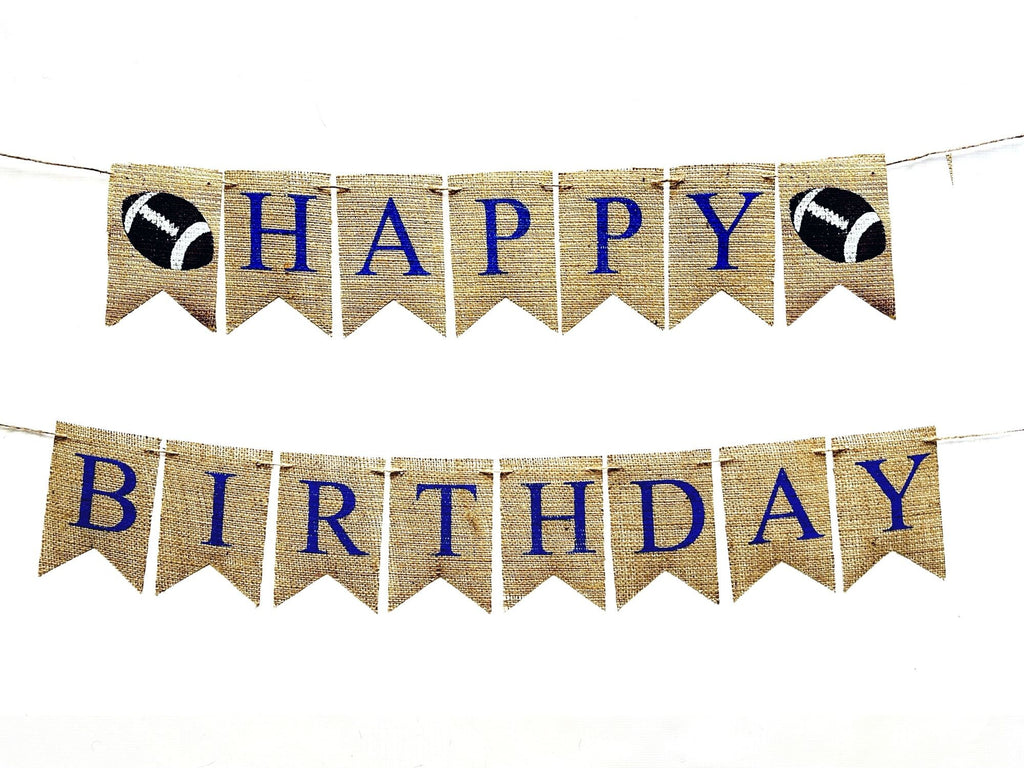 Football Birthday Party Decorations, Happy Birthday Banner, Football Birthday Banner, Football Banner B1252