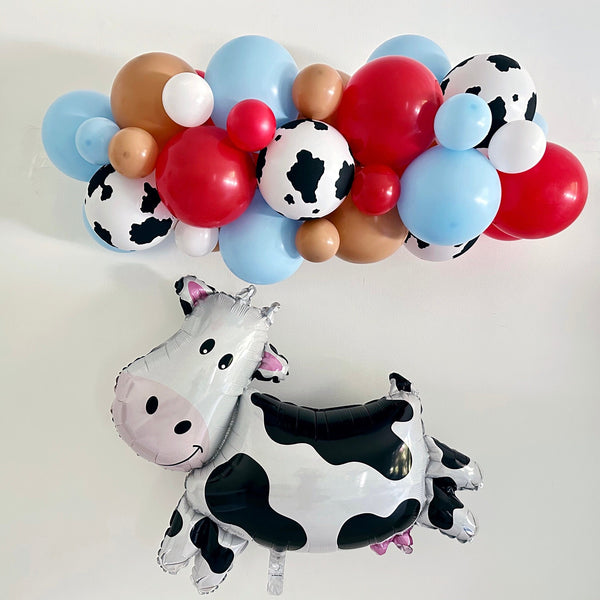 Cow Party Decor, Second Birthday Kit, Farm Birthday Party Decor, Cow Party Decorations, Cow Balloons Garland, Cow Balloon Decor