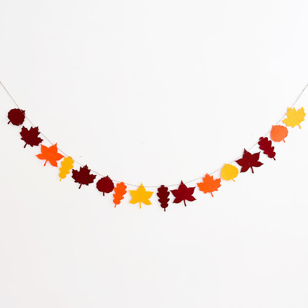 Fall Leaves Banner, Felt Leaves Banner, Fall Decor, Changing Leaves Decorations, Autumn or Thanksgiving Decor, Thanksgiving Banner, COL507