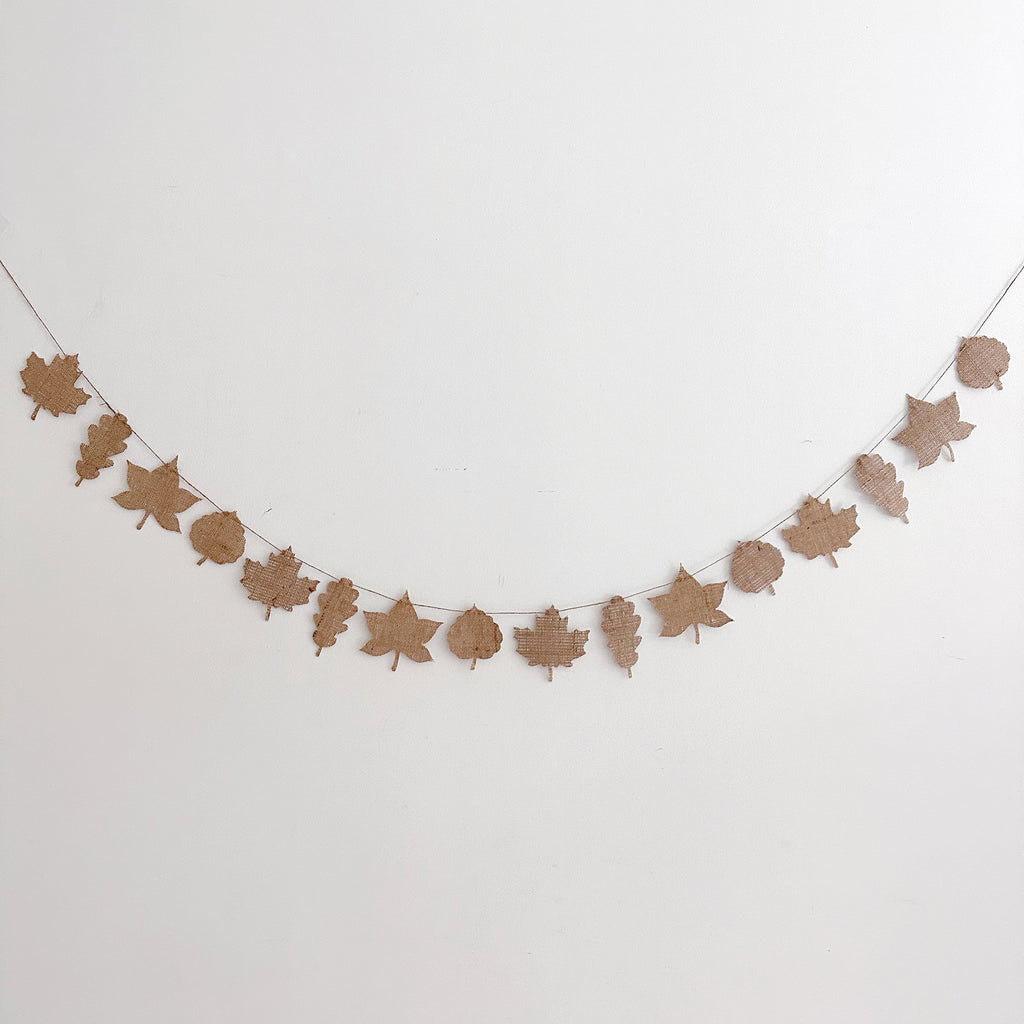 Fall Leaves Banner, Burlap Leaves Banner, Fall Decor, Changing Leaves Decorations, Autumn or Thanksgiving Decor, Thanksgiving Banner,COL506