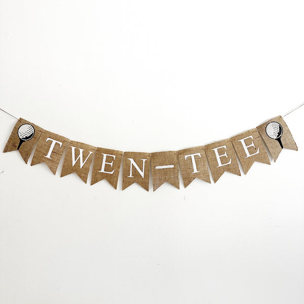 Golf 20th Birthday Party Decorations, Let's Par-tee Banner, Golfing Party, Driving Range Decorations, Twen-tee Birthday Banner, B1310