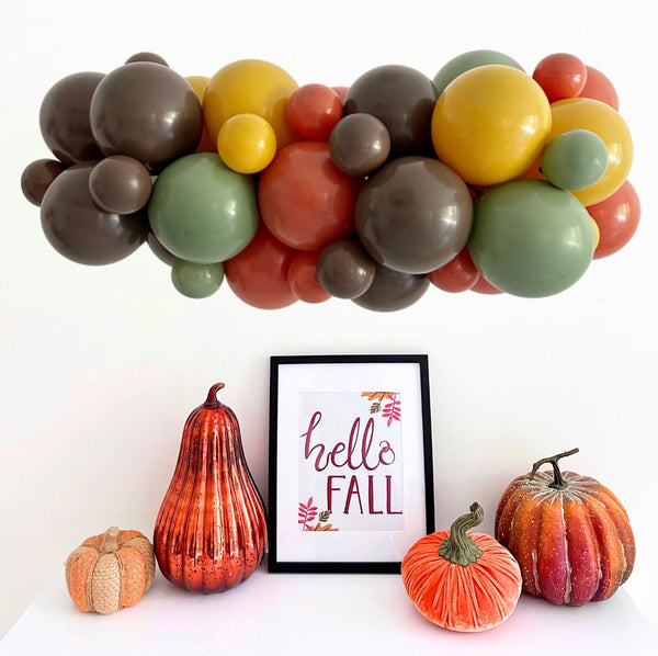 Fall Balloon Garland, Fall Party Decor, Fall Balloons, Thanksgiving Decorations, Seasonal Decor, Warm Fall Balloon Garland COL511