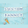 Design Your Own Banner, Customizable Party Decor, Personalized Garland, DIY Banner, Cardstock Banner, Navy Blue Party Theme P378