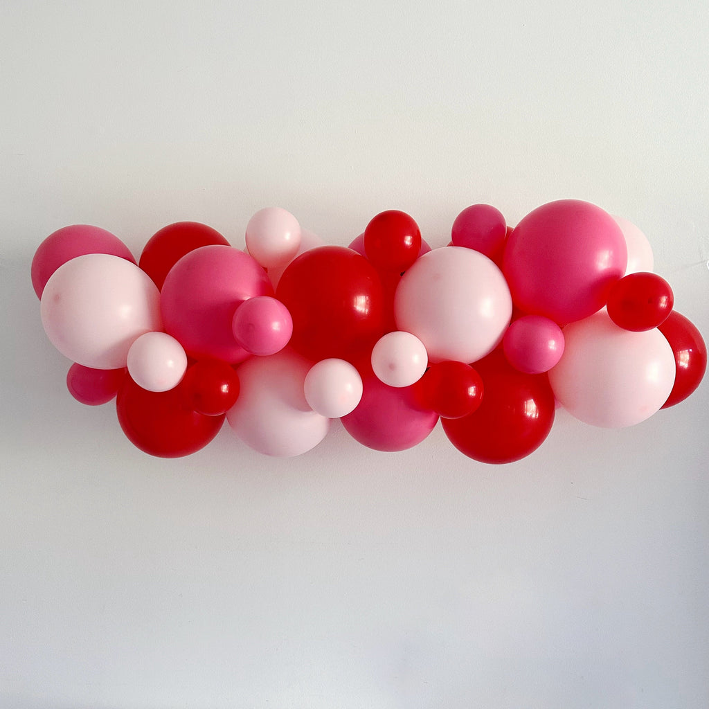 Valentine's Day Party Kit, Red and Pink Balloon Garland, Holiday Balloon Party Kit, Valentine's Day Party Decorations, Balloon Backdrop