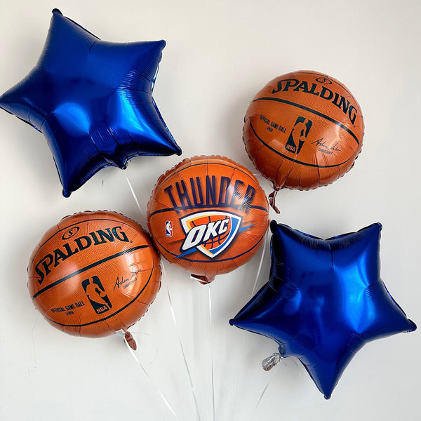 OKC Thunder Basketball Decorations, Basketball Party, Game Day Balloons, Basketball Banquet Decorations