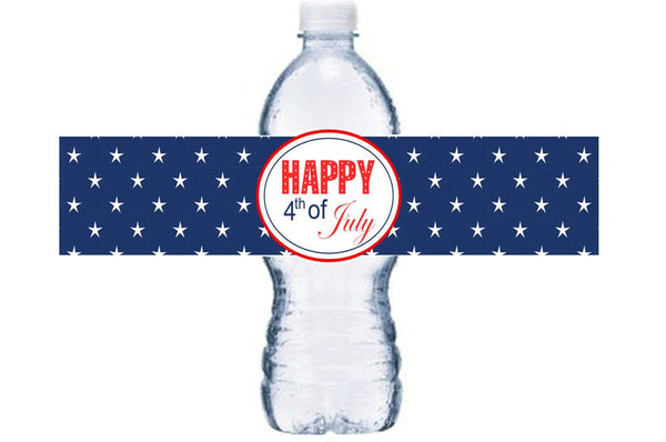 10 or More July 4th Waterproof Bottle Label, 4th of July Adhesive Bottle Label, BL041