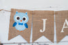 Owl Personalized Banner, Owl Banner, Owl Burlap Banner, Owl Garland, Owl Decor, B201