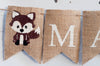Fox Banner, Fox Personalized Banner, Personalized Name Banner, Nursery Decor, Fox Name Banner, B223