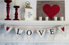 Rustic Love Banner, Valentine's Love Banner, Love Burlap Banner, Valentine's Day Decor, B255